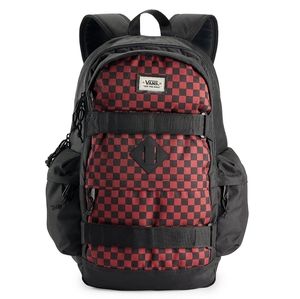 NWT Vans black and red checkered laptop backpack